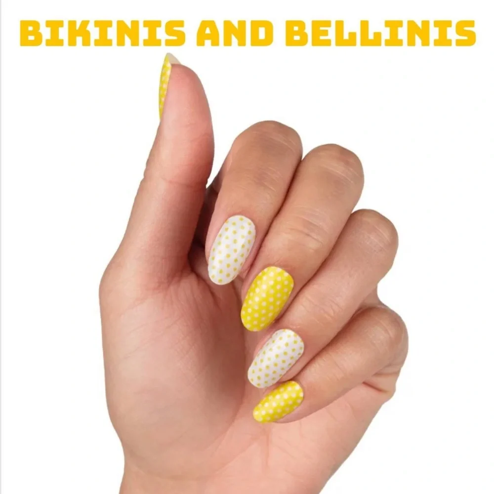 *Retired* Color Street: Bikinis and Bellinis | Polka Dot Yellow White Summer - Picture 6 of 11